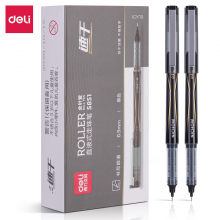 得力(deli)诺上直液走珠签字笔中性笔 黑 可换芯 0.5mm全针管 12支/盒黑DL-S851