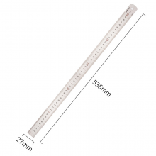 得力(deli)50cm不锈钢直尺 测量绘图刻度尺子 带公式换算表 办公用品 8464