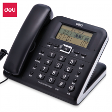 得力（deli)电话机座机 固定电话 办公家用 30°倾角 铃声选择790黑