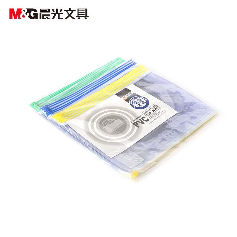 晨光拉边袋PVC透明16K-ADM94502颜色随机ADM94502 12个装