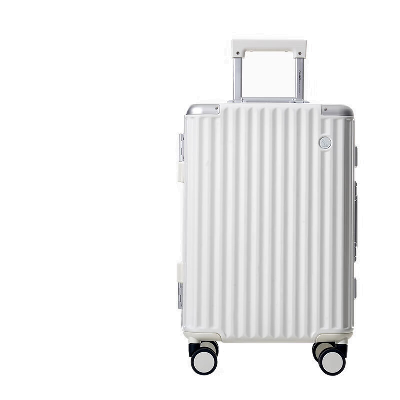 爱华仕（OIWAS）铝框拉杆箱 磨砂防刮 四角金属防撞登机箱OCX6771-20 白色 20英寸