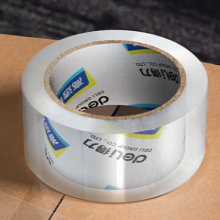 得力(deli)宽胶带高透明封箱胶带打包胶带 48mm*100y*50um(91.4m/卷) 1卷装